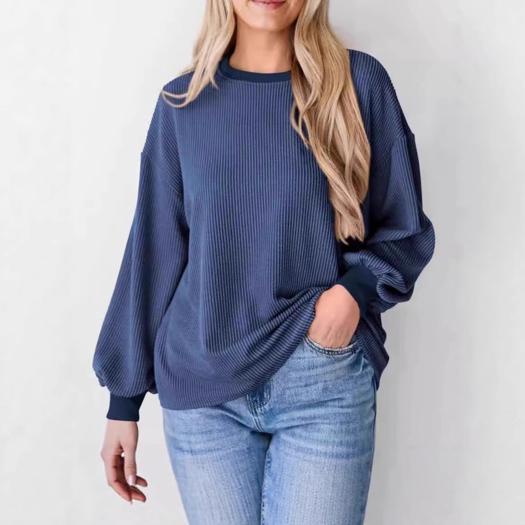Pull en rib avec des manches amples pour femmes Lune London