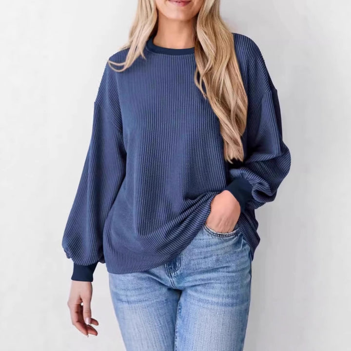Pull en rib avec des manches amples pour femmes Lune London
