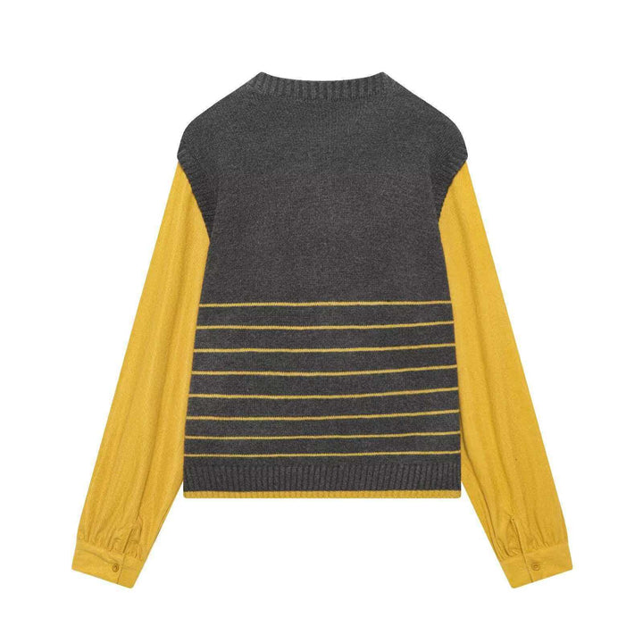 Cardigan féminin à la mode avec des contrastes élégants Chic & Stil
