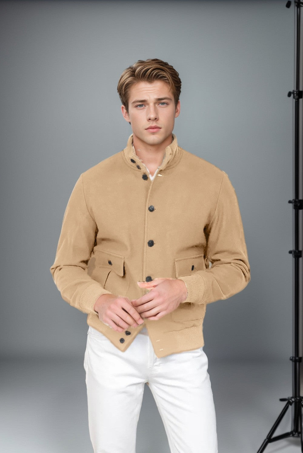 Casual and structured cotton jacket for men with practical pockets Lune London