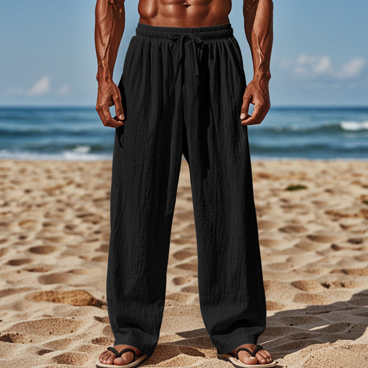 Light beach pants for men with elastic waistband Lune London