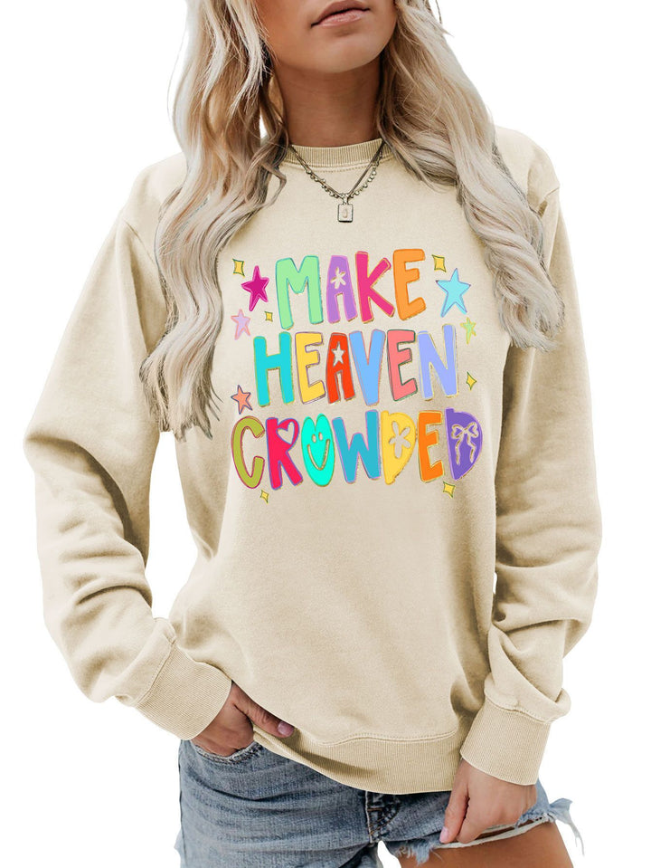 Sweat-shirt pour femmes avec un design coloré et une écriture ludique Chic & Stil