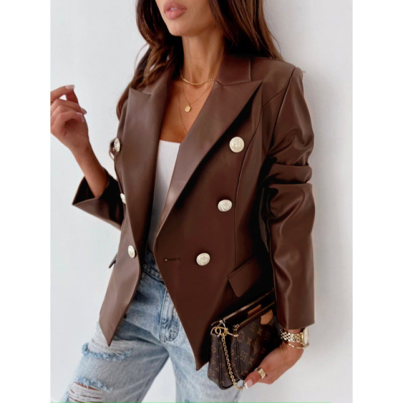 Blazer en faux cuir femmes Chic & Stil