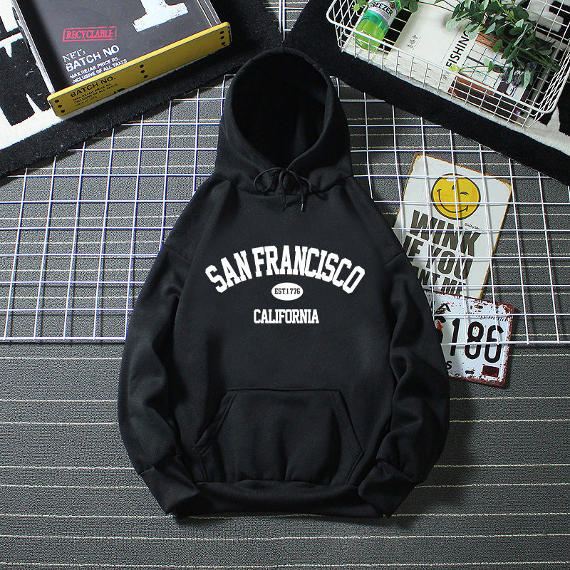 Women's hoodie with modern San Francisco print Chic & Stil