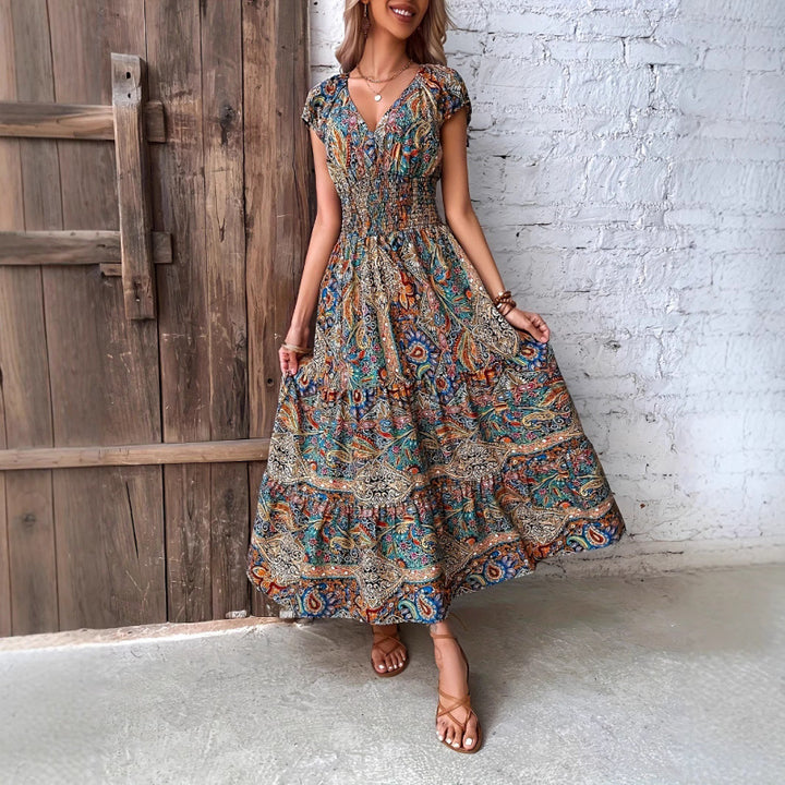 Vintage-inspired bohemian maxi dress for ladies Lune London