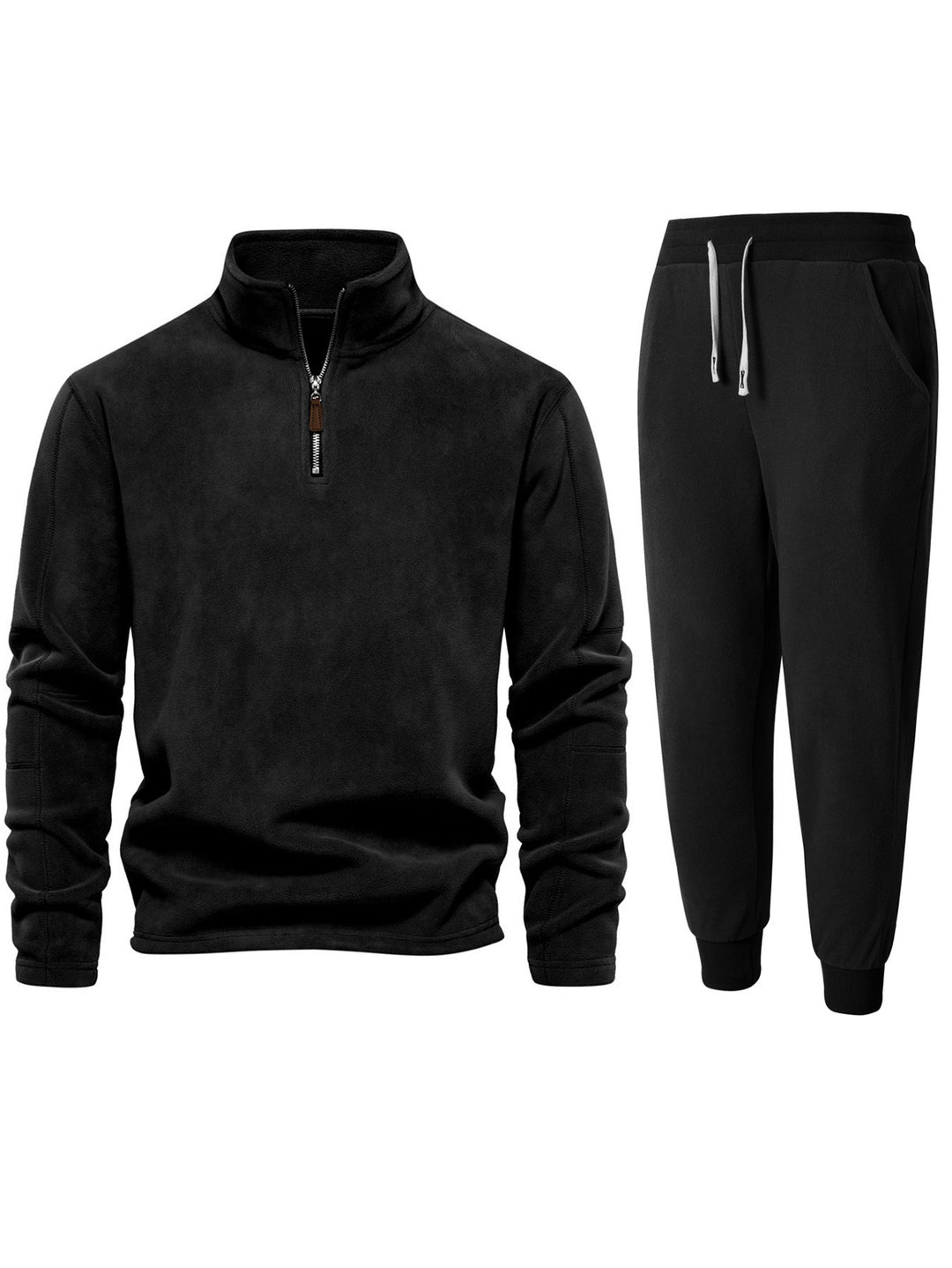 Men's fleece top with short zipper and comfortable jogger pants Lune London