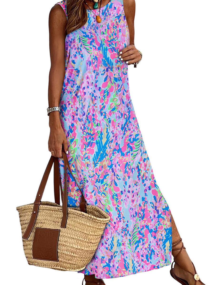 Maxi dress for women with floral pattern and relaxed fit Lune London