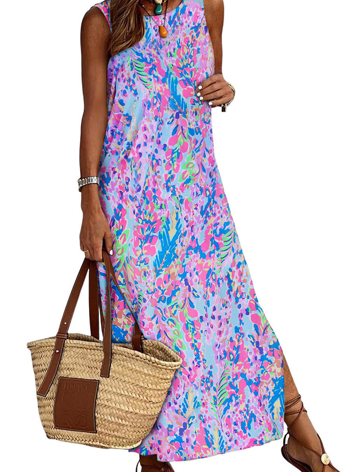 Maxi dress for ladies with floral pattern and casual cut Lune London