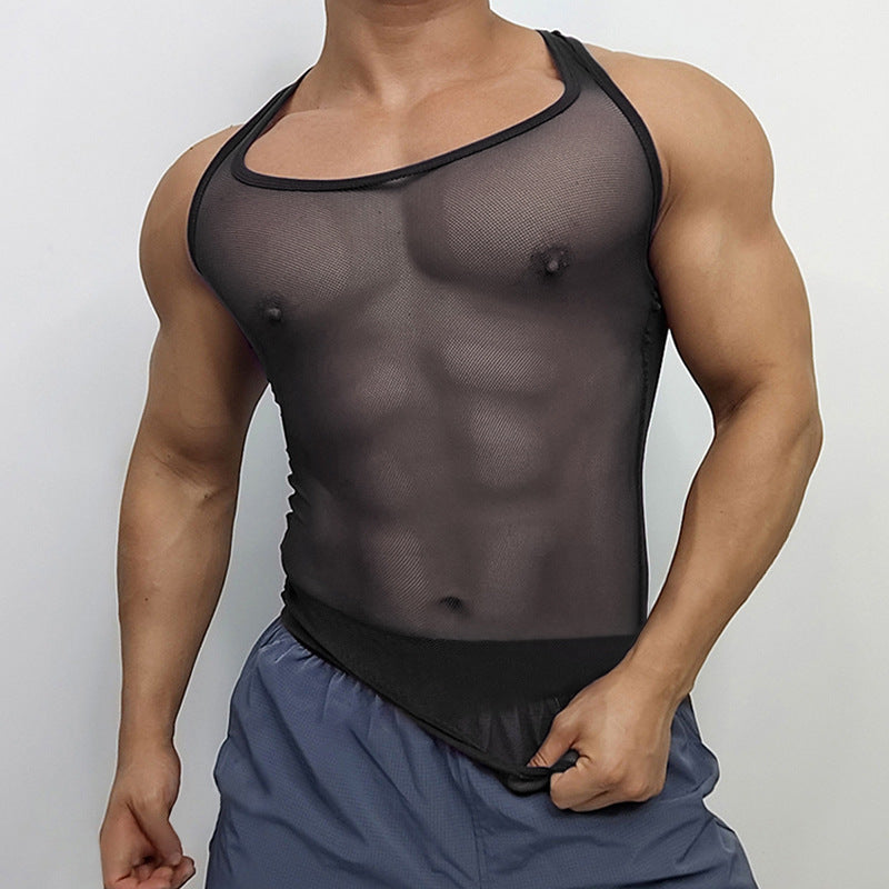 Men Breathable Sports Tank Top with Racerback Design Lune London