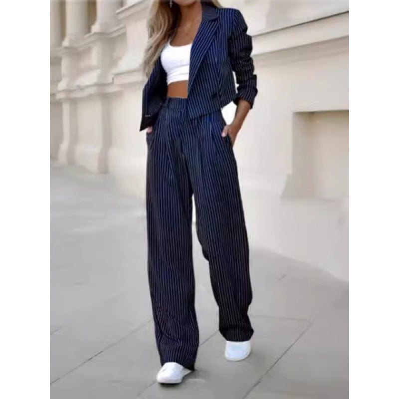 Ladies trendy checked jacket with matching soft trousers Lune London