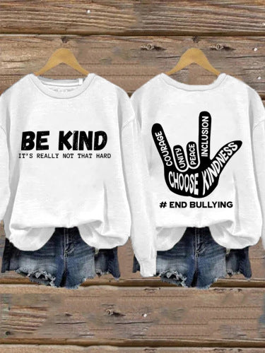 Sweatshirt pour femmes avec message positif et design créatif à la main Chic & Stil