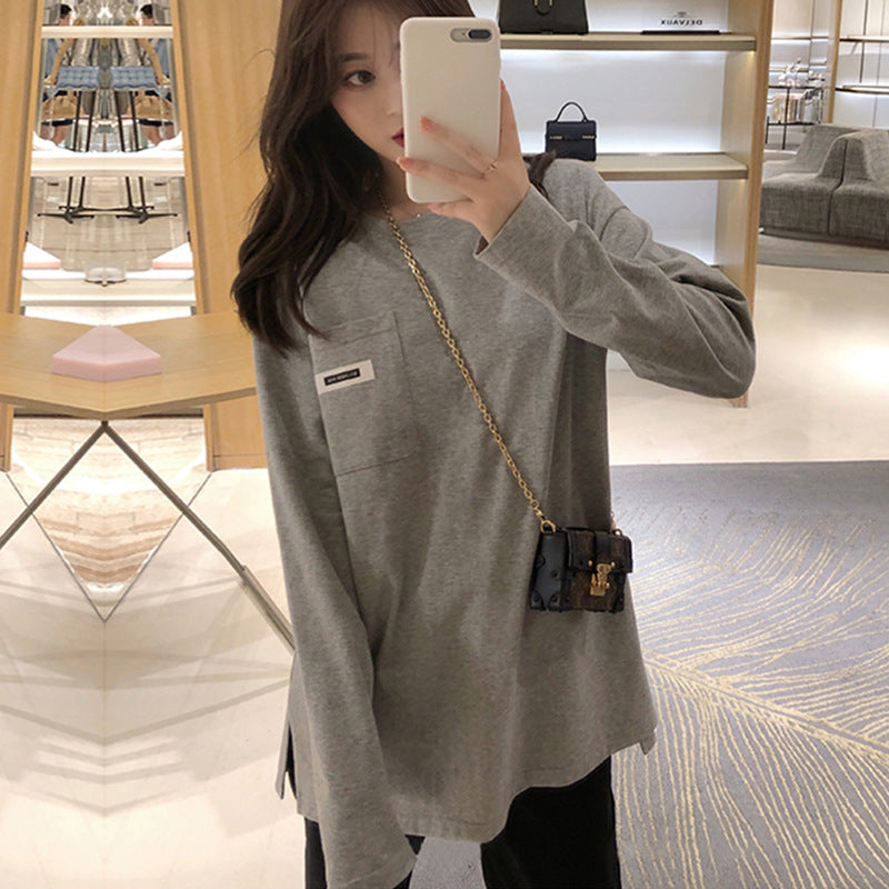 Women's casual long sleeve shirt with pocket Chic & Stil