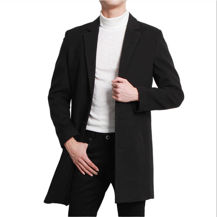 Men's Elegant Long Blazer with Modern Cut and Double Button Row Lune London