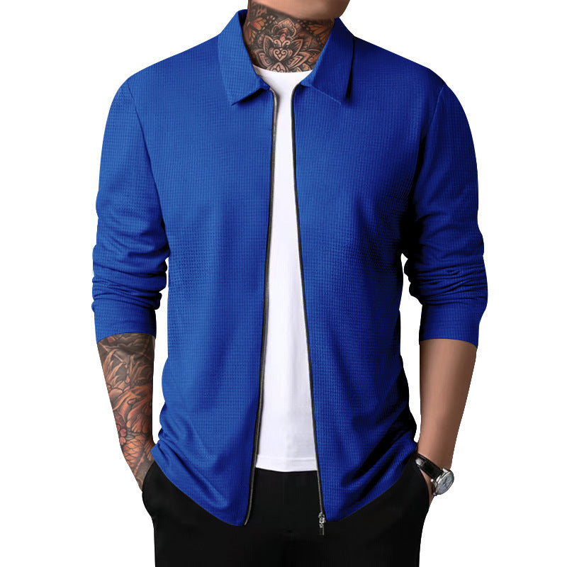 Pull-over zippé léger et à la mode pour hommes Lune London