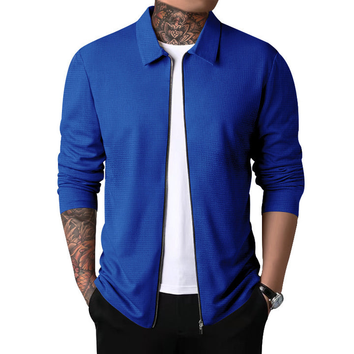 Pull-over zippé léger et à la mode pour hommes Lune London