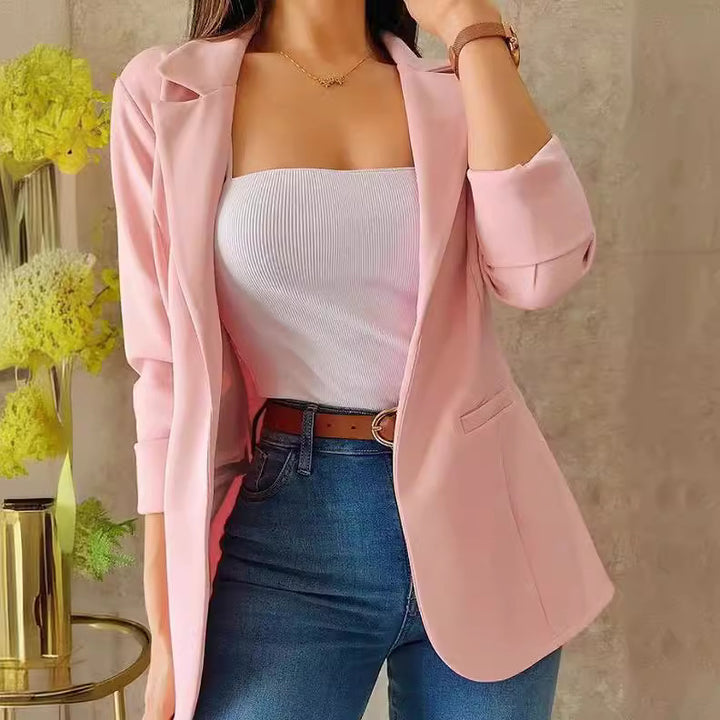 Women's elegant and fitted blazer with a fine lapel Lune London