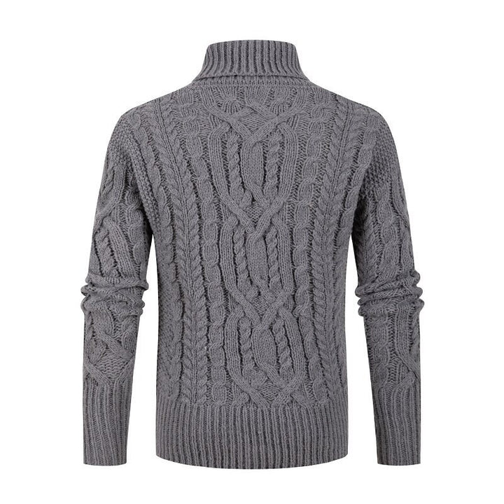 Men's chunky knit sweater with shawl collar and refined twisted pattern Lune London