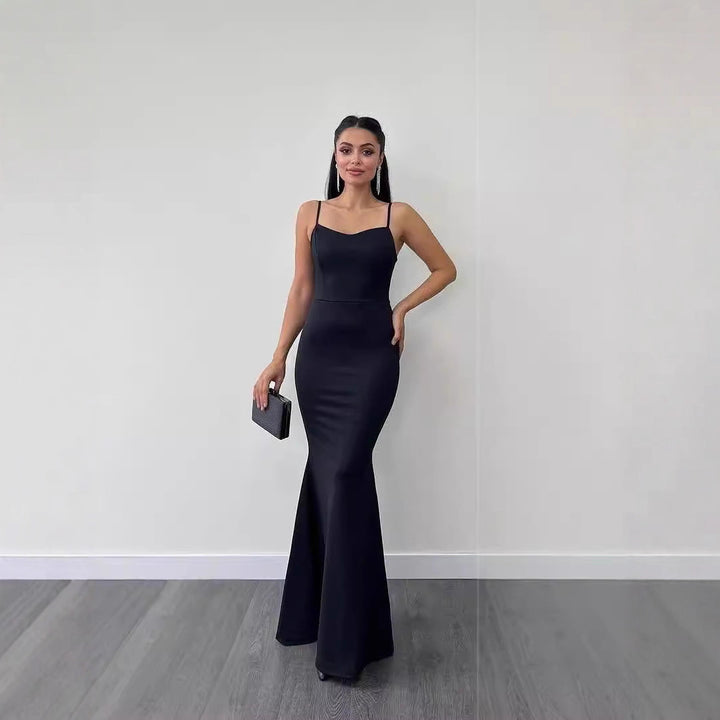 Ladies Elegant Evening Dress with Sparkling Top Lune London