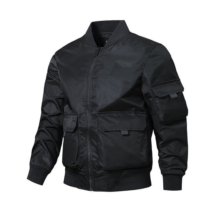 Men's sporty bomber jacket with practical pockets and elastic cuffs Lune London