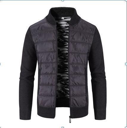 Casual transition jacket for men with a quilted design and knit details Lune London