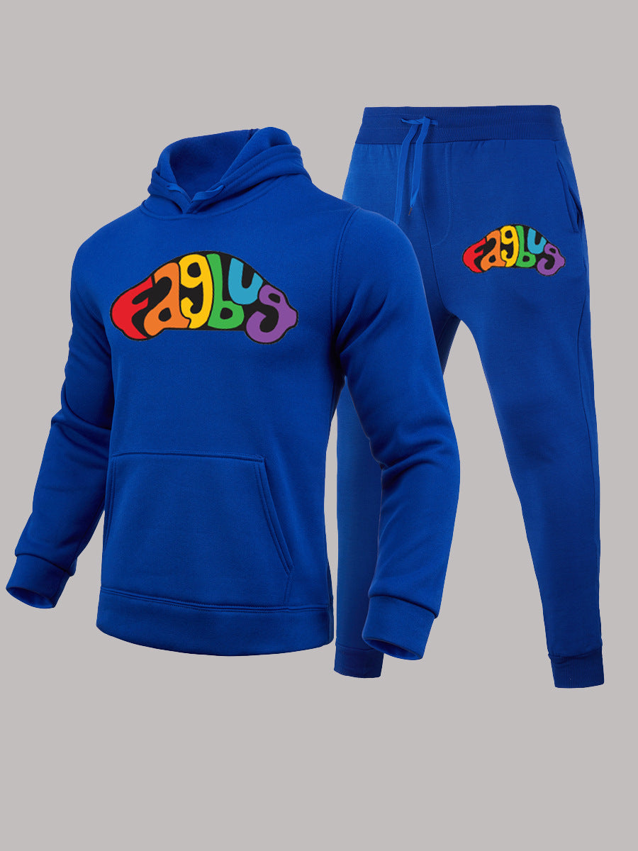 Men's Hoodie and Jogging Set with Striking Neon Logo Lune London
