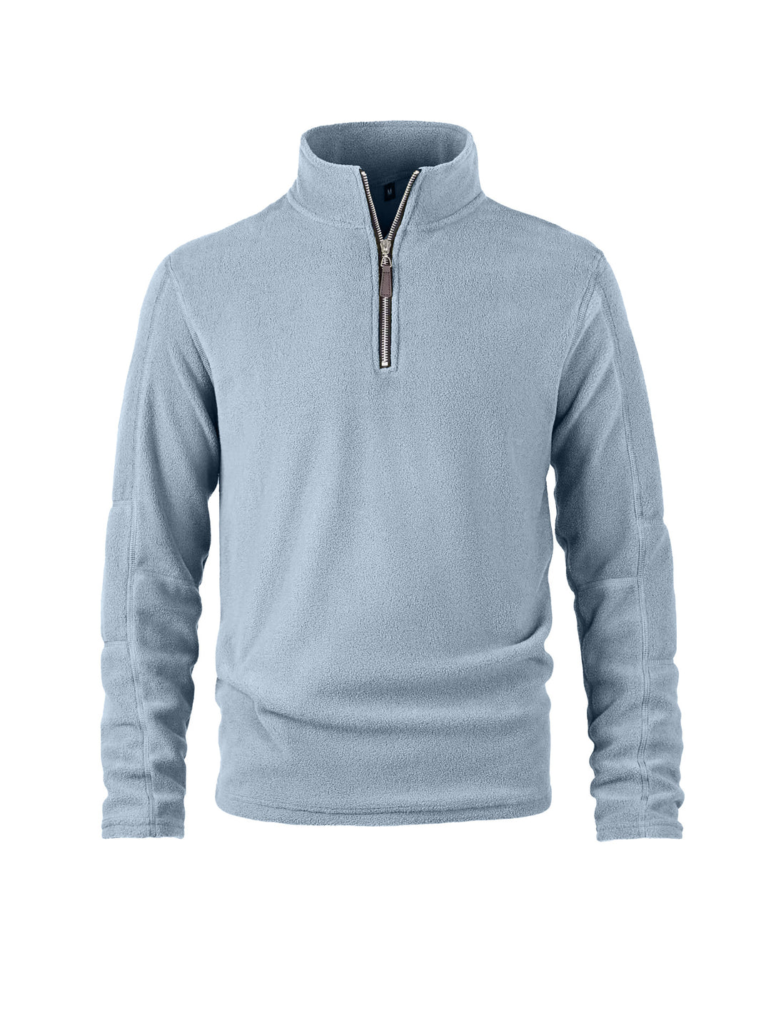 Fleece pullover for men with a high collar and practical zip details Lune London