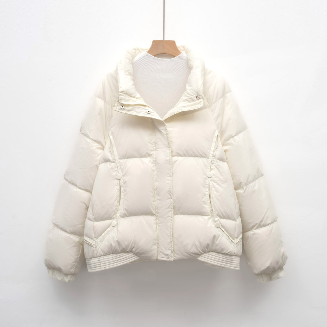 Ladies Thief Down Jacket with modern collar and practical pockets Lune London