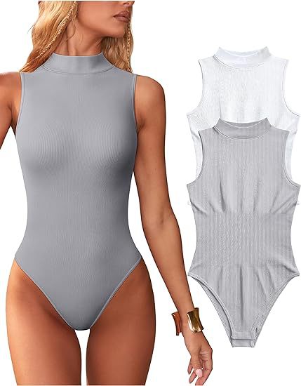 Women's bodysuit with elegant stand-up collar and textured surface Lune London