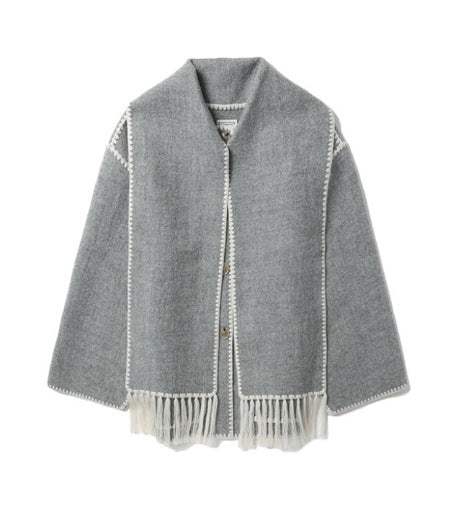 Fringed jacket for women with elegant trim at the hem Lune London