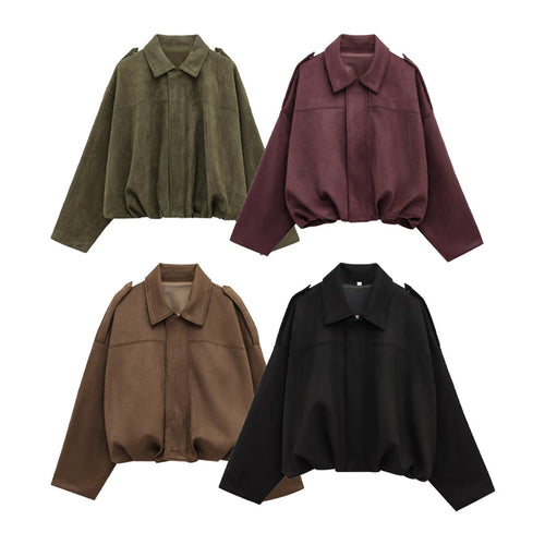 Oversized women's jacket in soft fabric with a modern cut Lune London