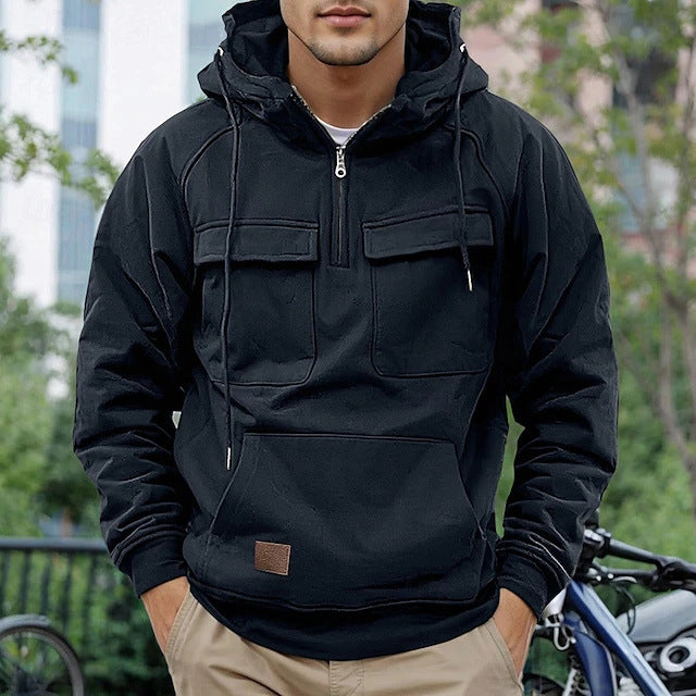 Trendy hooded jacket for men with practical pockets Lune London