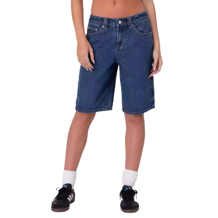 Women's fashionable denim shorts in a casual cut with a high waist Lune London