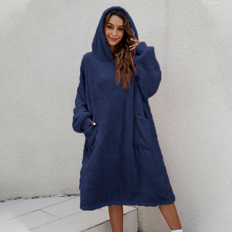 Ladies Soft Sweatshirt with Large Pockets and Hood Fashion Heidi