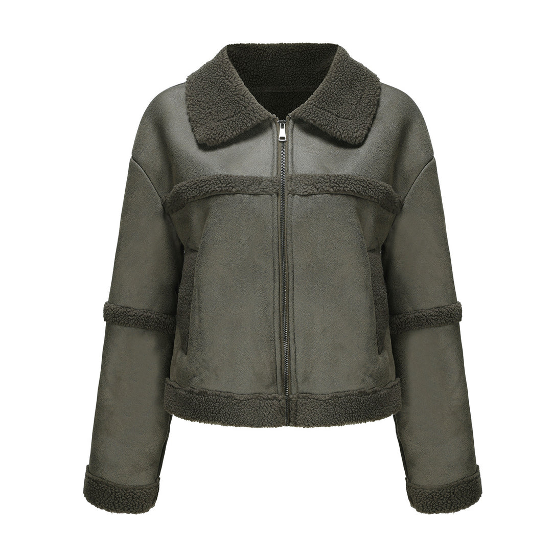 Women's transition jacket with soft fleece and stylish collar Lune London