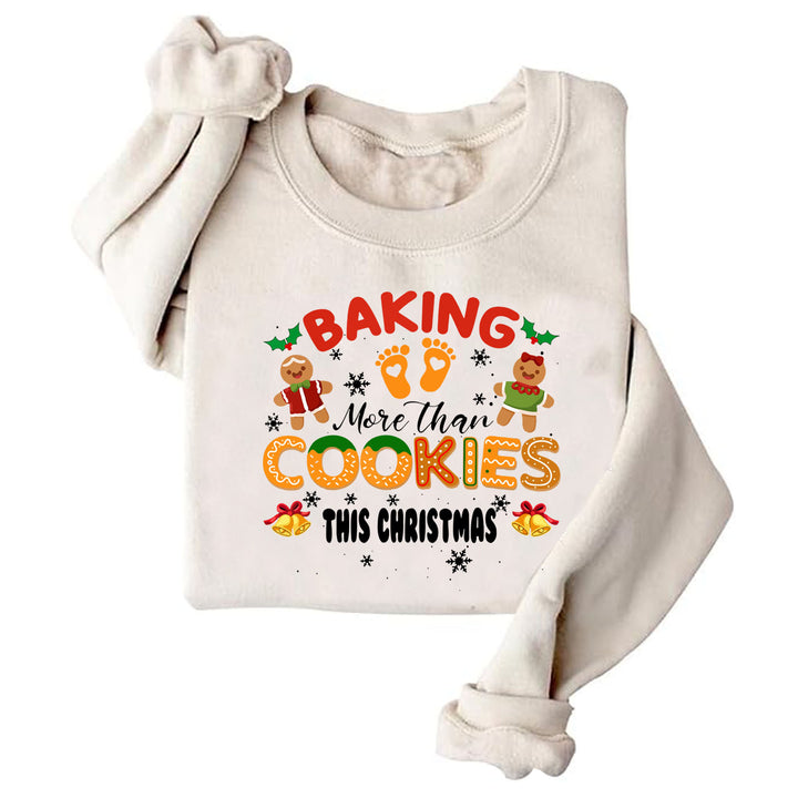 Sweatshirt femme avec doublure en molleton doux et impression de Noël joyeuse Chic & Stil