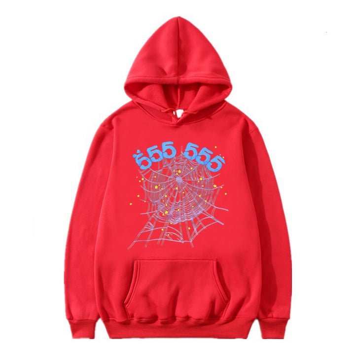 Ladies hoodie with a creative spider web pattern Lune London