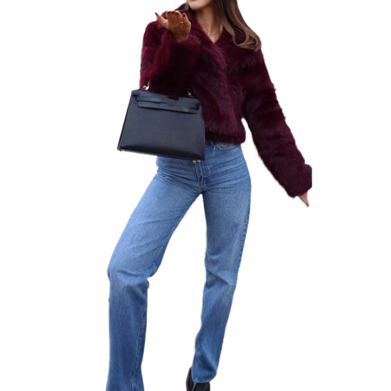 Faux fur jacket for women with a chic elegant cut Lune London