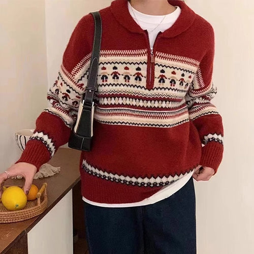 Pull en maille épaisse pour femmes avec poche kangourou et col montant Chic & Stil