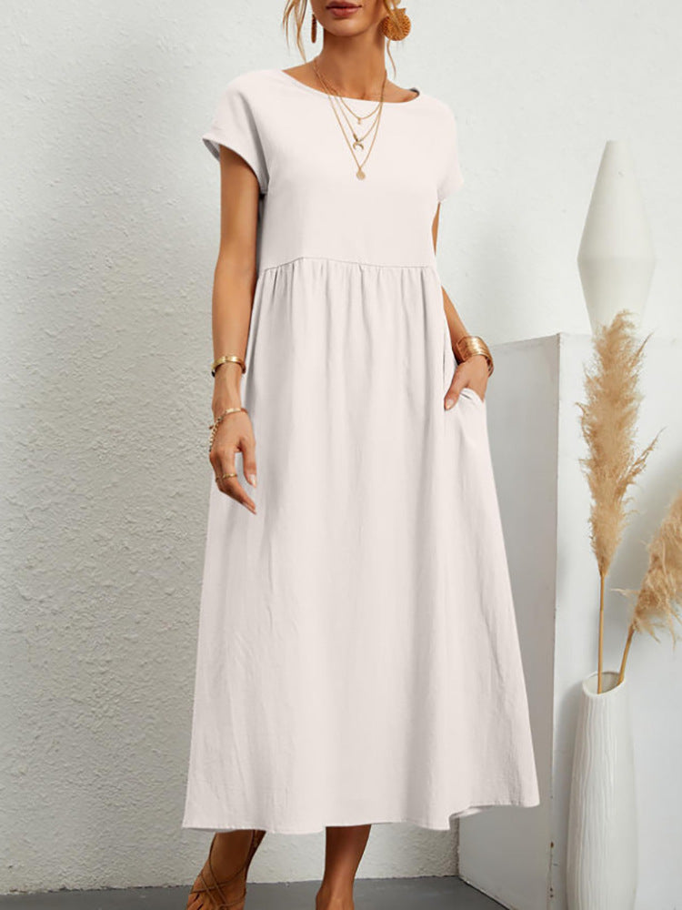 Women’s Midi Dress with Casual Cut and Side Pockets Lune London
