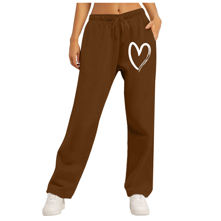 Ladies leisure pants with unique heart design and elastic waistband Lune London