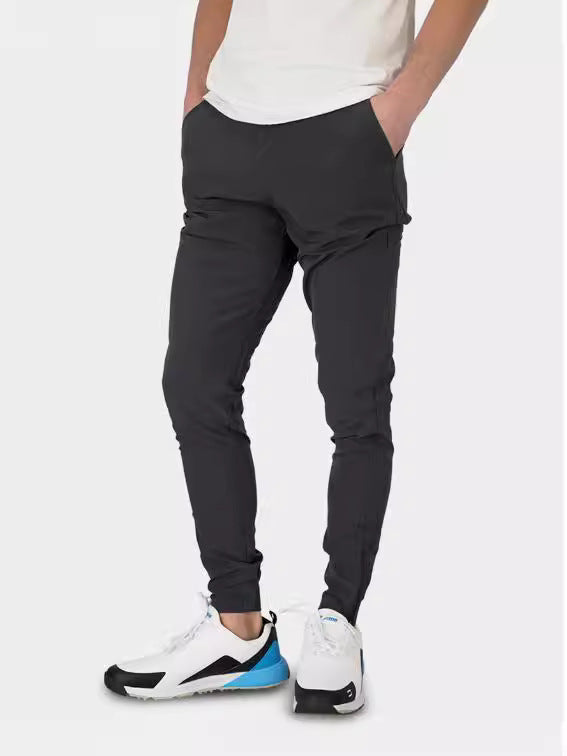 Slim-fit suit pants for men with elastic waistband and convenient pocket arrangement Lune London