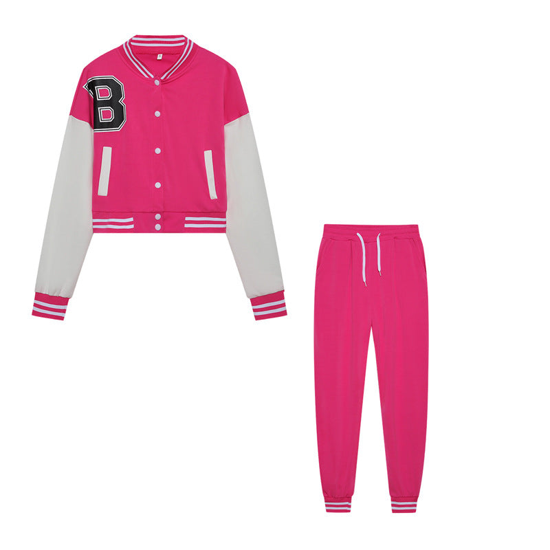 Sporty set for women consisting of a cropped jacket and jogging pants Lune London
