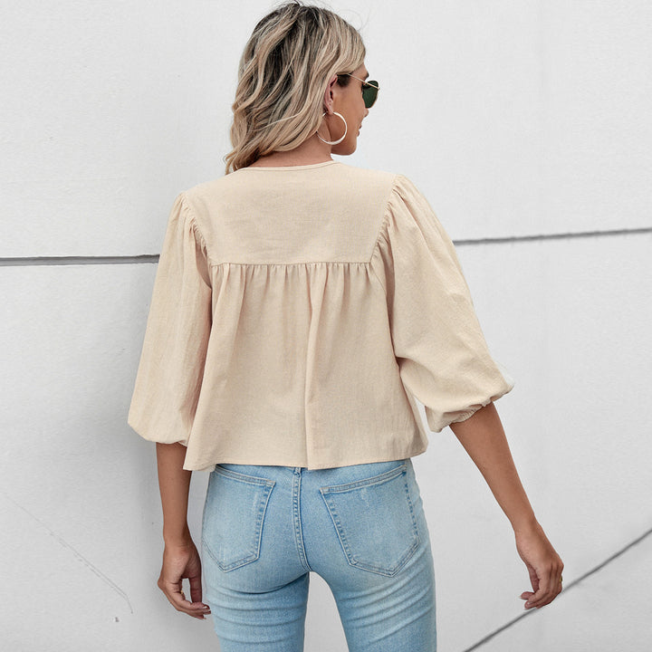 Blouse femme à manches larges et nœud ludique Chic & Stil