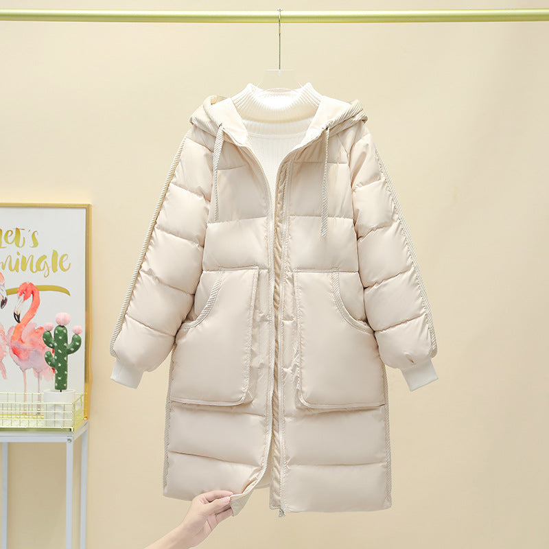 Women Parker padded insulated longer with removable hood and large pockets Lune London