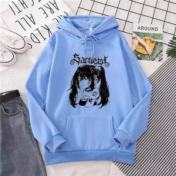 Women's hooded sweatshirt with unique artistic graphic design Chic & Stil