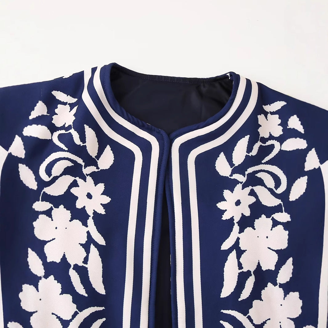 Ladies Kimono Jacket with embellishments featuring floral design and elegant finish Lune London