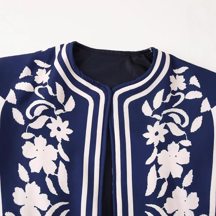 Ladies Kimono Jacket with embellishments featuring floral design and elegant finish Lune London