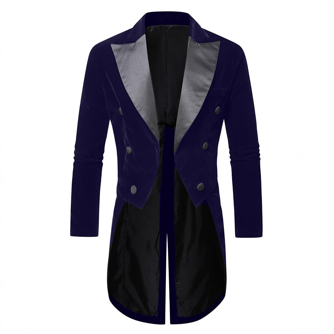 Lune London elegant double-breasted velvet jacket for men