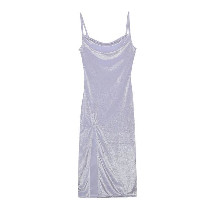 Chic and stylish iridescent slip midi dress for women