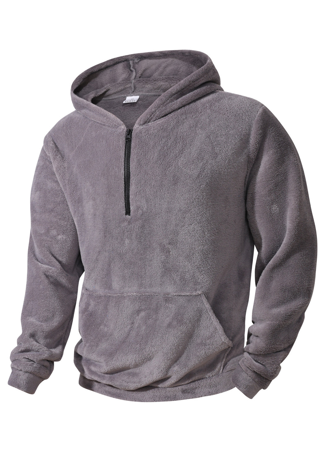Men's Fleece Hoodie with innovative mid-length zipper Lune London